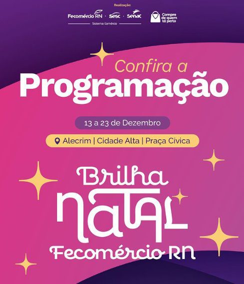 Confira programaçã do Projeto Brilha Natal dos dias 13 a 23 de dezembro
