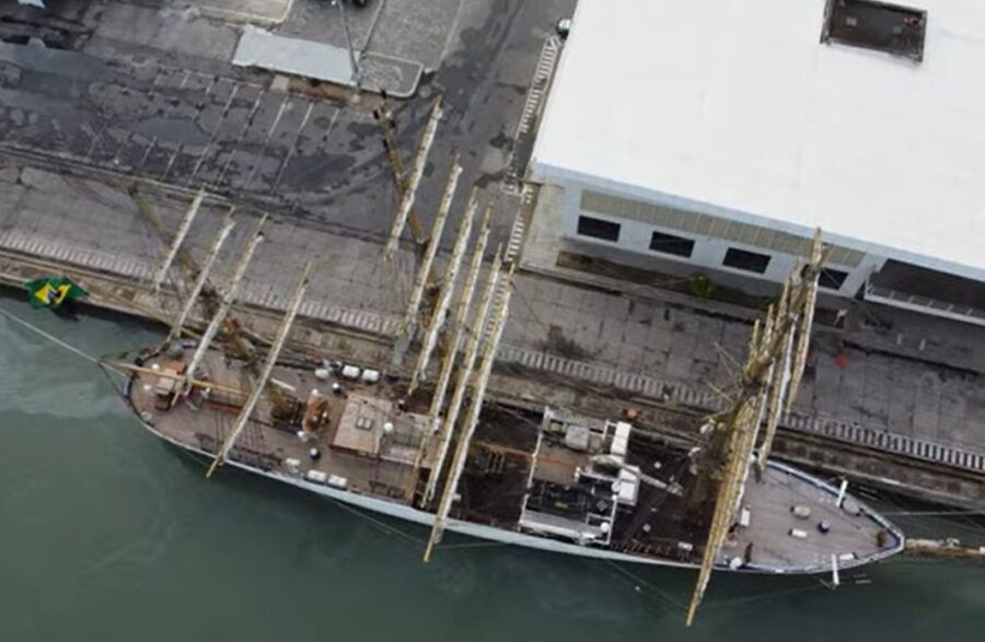 No Porto de Natal: Marinha abre visitação gratuita do Navio-Veleiro Cisne Branco neste domingo (3)