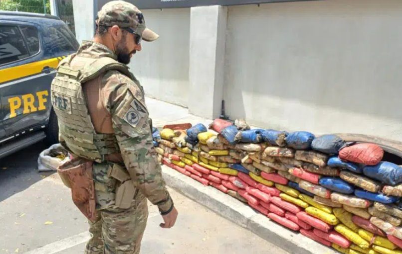 PRF apreende no Ceará 180 kg de “super maconha” escondidos em pneus, droga tinha o RN como destino