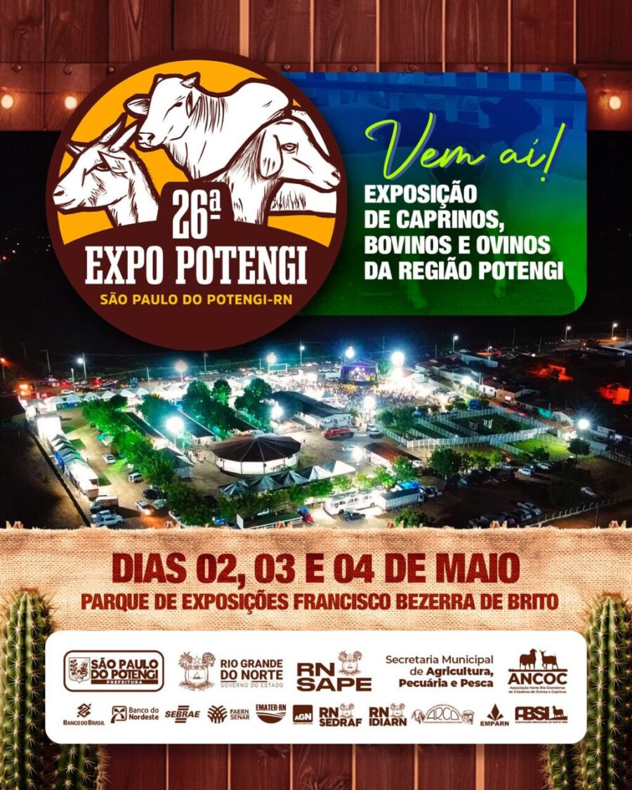 26º Expo Potengi acontece nos dias 2, 3 e 4 de maio em São Paulo do Potengi