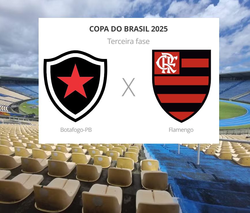 Saiba tudo sobre o jogão de hoje (1º) entre Botafogo-PB e Flamengo pela terceira fase da Copa do Brasil