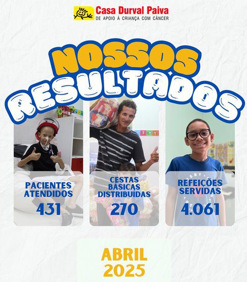 Casa Durval Paiva divulga resultados de acolhimento no mês de abril