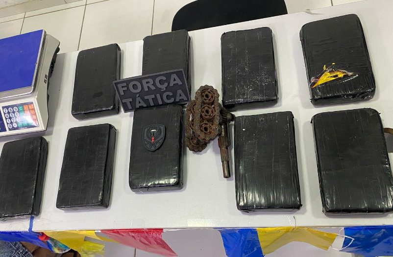 Policiais do 3º BPM apreendem mais de 10 kg de cocaína em Parnamirim