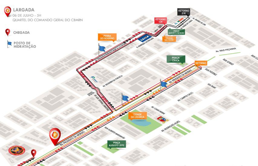 Tradicional Corrida Soldados do Fogo acontece neste domingo (6) em Natal e trânsito sofrerá alterações