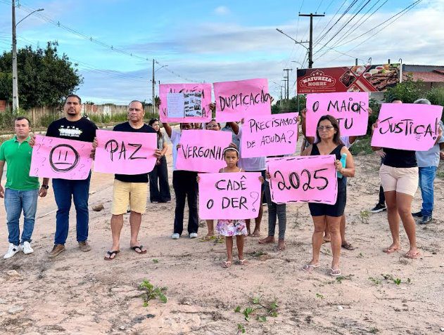 Parnamirim: moradores do Parque das Árvores fazem mobilização por mais segurança na Avenida Olavo Montenegro