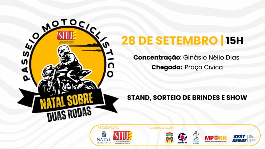 Passeio Motociclístico será no dia 28 de setembro em Natal, veja percurso