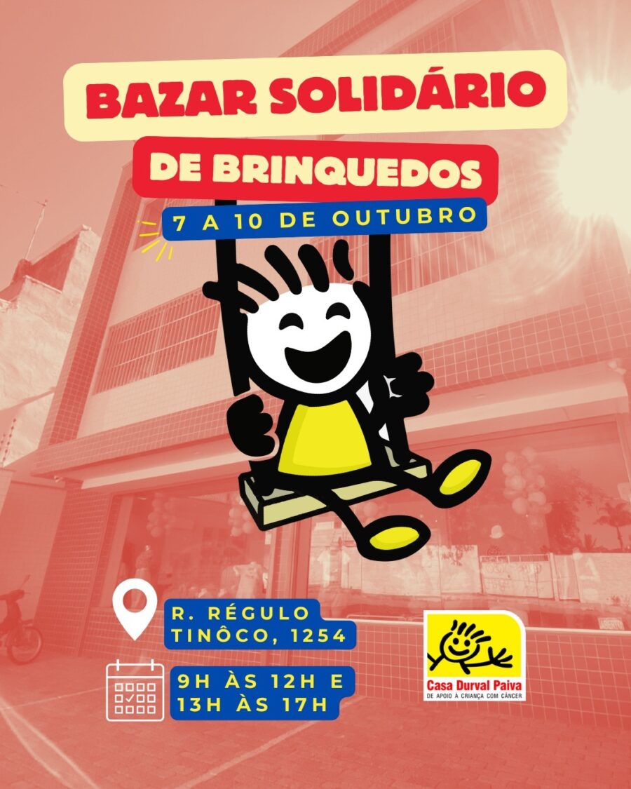 Dia das Crianças: Casa Durval Paiva promove bazar solidário de brinquedos entre os dias 7 e 10 de outubro