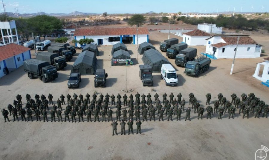 Marinha do Brasil monta Base Expedicionária com 150 militares em Lajes/RN